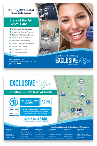 County Dental Direct Mail Postcard